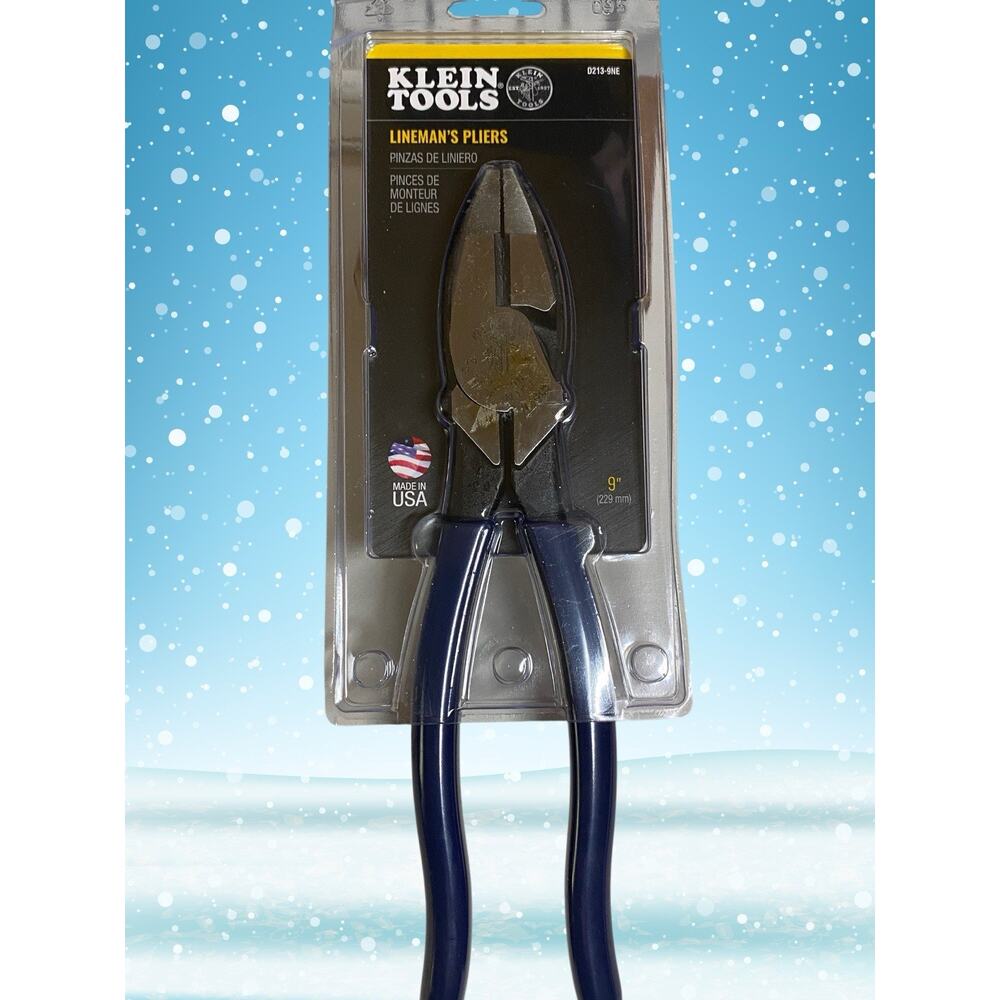 Klein Tools — D213-9NE Lineman’s Pliers 9” Made in USA New Sealed